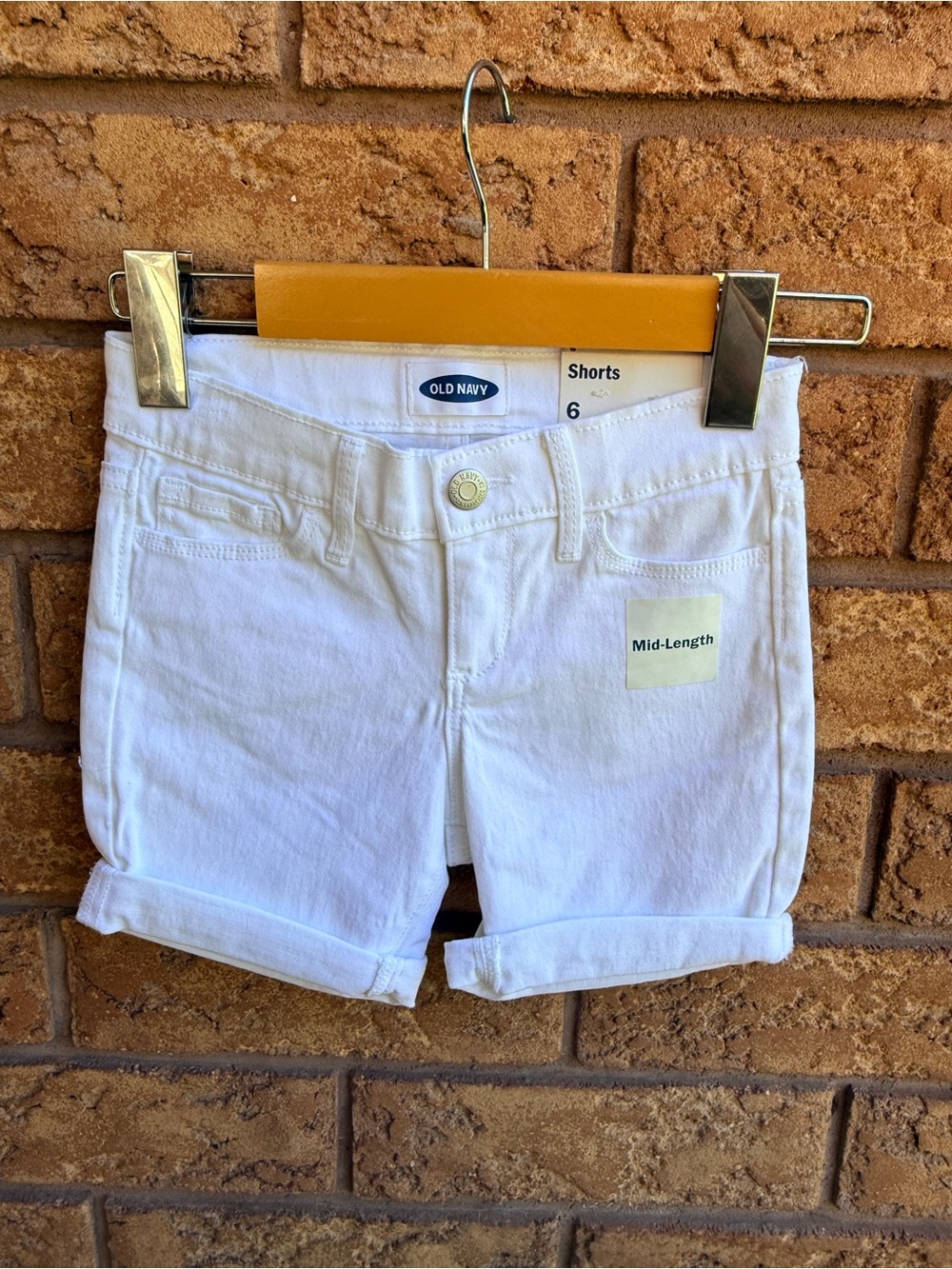 💫4/$25 • Old Navy White Denim Mid Length Shorts